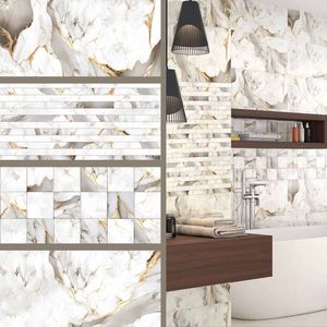 กระเบื้องบุผนังเซรามิกพื้นผิวลายหินอ่อนสีขาวขนาด 300x600 มม. สไตล์โมเดิร์นมินิมอล เหมาะสำหรับสำนักงานองค์กรและสถานที่เชิงพาณิชย์ - Product Image 2