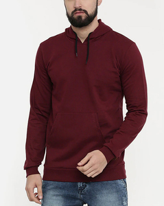 Men's <b>Brown</b> Hooded Fleece Pullover Sweatshirt Regular Fit Casual Long Sleeve Solid Color Pocket Design Autumn Wear - Product Image 2