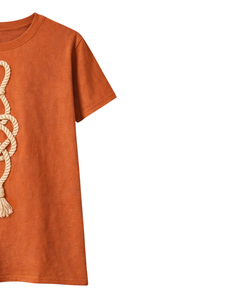 <b>Rope</b> Knot Graphic T Shirt Women Casual Short Sleeve Crew Neck Cotton Summer Tee Vintage Streetwear Fashion Top Custom Print - Product Image 2