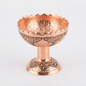Bol à glace en cuivre artisanal, coupelle à dessert de luxe en métal, avec support sur pied, bols de service vintage en cuivre pur pour hôtels et restaurants - Product Image 3