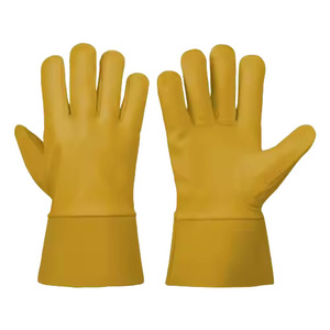 Gants de soudage TIG en cuir de chèvre et croûte de cuir de vache, résistants à l'abrasion, à la chaleur et ignifuges pour la construction et la lutte contre les incendies - Product Image 6