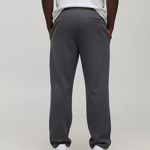 Men's Plus Size Casual Sweatpants <b>Drawstring</b> Closure Loose Fit 100% Cotton Mid weight Plain Dyed Right Leg Logo Custom for men - Product Image 2
