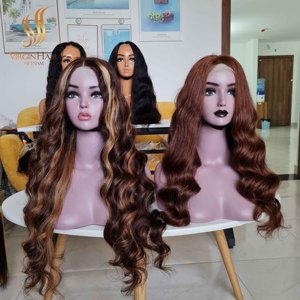Peluca rizada hinchable con cabello Remy Grado 100% Cabello humano de Vietnam sin procesar Sin enredos Sin productos químicos Sin desprendimiento Mejor precio - Product Image 3