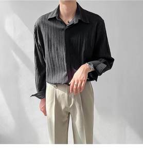 Camisa de moda casual para hombre de primavera y otoño |   Camisa versátil de manga larga y corte holgado - Product Image 3