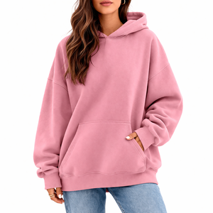 Quality Low MOQ Custom Heavyweight 220 Gsm Hoodies <b>Women's</b> Hoodies Loose Fit Boxy <b>Women</b> <b>Longline</b> <b>hoodie</b> - Product Image 1