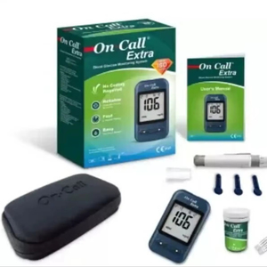 Kit <span class=keywords><strong>de</strong></span> Medidor <span class=keywords><strong>de</strong></span> <span class=keywords><strong>Glucosa</strong></span> No Invasivo On Call Extra, Monitor <span class=keywords><strong>de</strong></span> <span class=keywords><strong>Glucosa</strong></span> en Sangre Fácil <span class=keywords><strong>de</strong></span> Usar, <span class=keywords><strong>Detector</strong></span> y Probador para Uso Doméstico con 50 Tiras Reactivas - Product Image 1