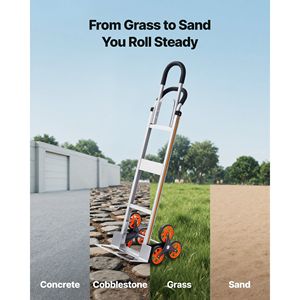 Chariot pliant en alliage d'aluminium, capacité de 150 kg, 6 roues, poignée télescopique pour rampes de chargement, plaques et planches - Product Image 6