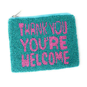 Monedero con Cierre y Cuentas con Frases Divertidas, Bordado 'So Nasty and So Rude', Bolsa Personalizada con Cuentas de Semillas, Idea de Regalo, Bolso de Mano - Product Image 4