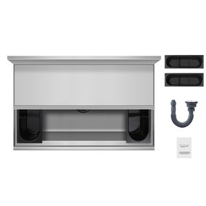 Contenitore per Ghiaccio Commerciale in Acciaio Inox da 95,3 L con Coperchio Scorrevole e Portabottiglie 35,9 X 19 X 37 Pollici - Product Image 1