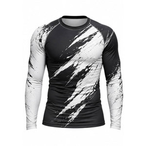 Vêtements de sport pour hommes, vêtements de sport actifs, rashguard, t-shirts de course pour hommes, t-shirts de compression à manches longues pour la gym - Product Image 2