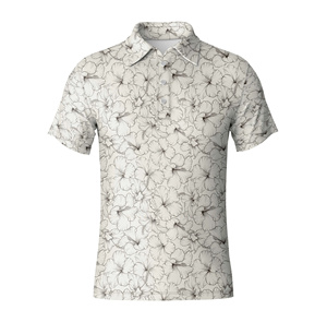 Camiseta Polo de Fabricación OEM, Poliéster y Elastano, Tejido de Punto, Estampada, Transpirable, Corte Ajustado para Hombre, Camiseta de Golf de Manga Corta, Sublimación Personalizada - Product Image 4