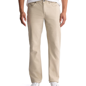 Pantalones de Felpa Francesa de Pierna Recta para Hombre, Mezcla de Algodón Elástico, Pantalones Deportivos Casuales Sin Mezcla de Denim con Bolsillos - Product Image 1