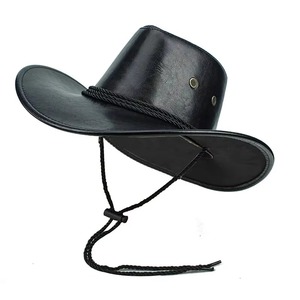 Chapeaux de Cowboy Unisexe en Cuir Véritable Style Western Haute Qualité 2026 Nouvelle Arrivée Respirants pour Sports de Plein Air et Voyage - Product Image 3