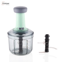 Hachoir à légumes manuel en plastique, robot de cuisine, coupe-oignons et ail, design compact, pratique et facile à nettoyer