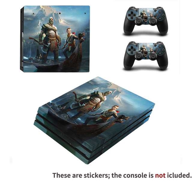 Custom Video Game Design Full Body Vinyl Decal Cover Wrap Skin Sticker for Playstation 4 PS4 Pro Console and Controller