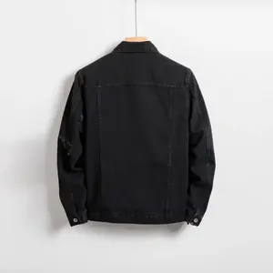 Nouvelle Arrivée 2026 – Veste en jean toile double boutonnage pour homme avec logo frontal, style streetwear, respirante, couleur et logo personnalisables, prix de gros, très demandée - Product Image 5