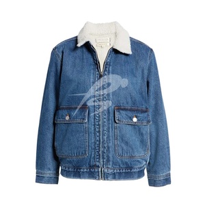 Chaqueta de mezclilla vintage de manga larga para mujer y niña, estilo holgado, lavado claro, desgastada, rasgada, tipo boyfriend, para motocicleta, reversible - Product Image 5