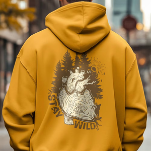 Sudadera con capucha para hombre, sin cordones, de hombro caído, 100% algodón grueso, lisa, para estampar, de corte cropped y holgado - Product Image 1