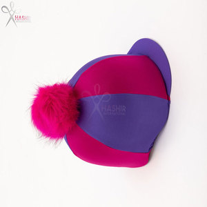 Housse de casque d'équitation personnalisée bicolore violet cerise en acier inoxydable – Housse de protection élégante pour casque d'équitation sur mesure - Product Image 5