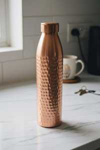 Botella de Cobre Puro de 1000 ml, Martillada a Mano, Hecha a Mano, con Revestimiento Anticorrosión, Portátil, Clásica, para Uso en Exteriores y Negocios - Product Image 4