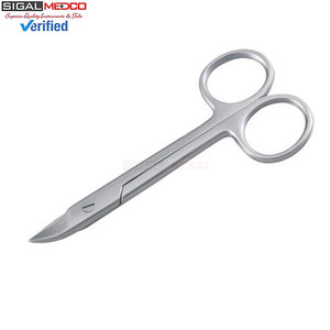 Ciseaux manuels courbés Crown Beebee 4.25 en acier inoxydable allemand, instrument chirurgical dentaire pour la coupe de tissus fins en clinique - Product Image 2