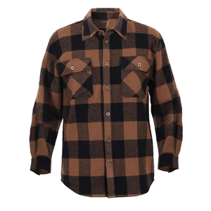 Latest Fashion Men's Flannel <b>Shirt</b> 100% Cotton Long Sleeve Casual Autumn Season <b>Shirt</b> Wholesale OEM High Quality Customized Logo - Product Image 2