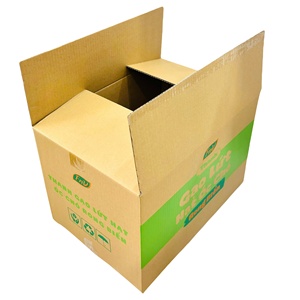 Durable 5-Layer Corrugated Board Carton Box Recycled Materials Glossy <b>Lamination</b> Good Support Standing Type for Brown Rice Cake - Product Image 4