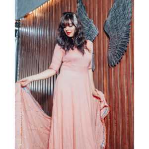 Ensemble de costume en mousseline de soie XS Blooming Peach - Product Image 6