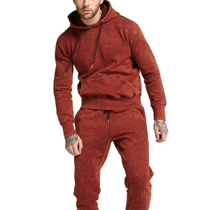 Chándal Ligero con Capucha para Hombre, de Poliéster/Algodón, Color Sólido, Manga Larga, Cierre con Cordón, Bolsillos Laterales, Ropa Casual de Otoño - Product Image 3