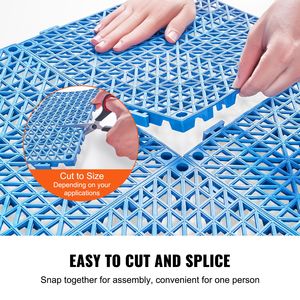 Piastrelle per Pavimenti Drenanti Antiscivolo in PVC Morbido Blu Spessore 8mm 30x30cm 55 Pezzi - Product Image 4