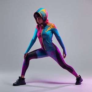 Conjunto de Yoga con Capucha y Cremallera de Manga Larga para Mujer, Ropa Deportiva, Traje de Entrenamiento Elástico, Ropa de Gimnasio Transpirable y Ecológica - Product Image 3