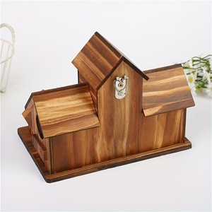 Mangeoire à oiseaux créative de luxe en bois rond, mangeoire à oiseaux en bois massif en nid d'abeille pour jardin extérieur, vente directe d'usine 700g - Product Image 5