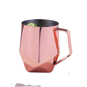 Premium Hand Hammered Moscow Mule Mugs Food Grade Pure Copper Cup With Elegant Gold Brass Handle Barware <b>Gift</b> <b>Set</b> For Home - Product Image 2