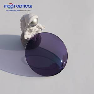 1.56 HMC <span class=keywords><strong>Photo</strong></span> Fast Gris foncé Bifocal Round Top Lentilles photochromiques Produit de fabrication - Product Image 1