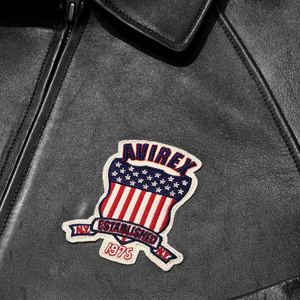 Veste en cuir Avirex de haute qualité, broderie streetwear, cuir de vache véritable, vestes Avirex pour hommes pour l'hiver - Product Image 3