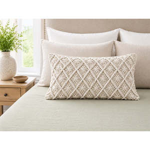 Luxury 100% Cotton Handcrafted Macrame <b>Cushion</b> <b>Cover</b> | Boho Decorative Throw Pillow <b>Cover</b> - Product Image 2