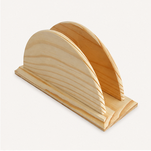 Premium Handcrafted Natural Pine Wooden Napkin Holder Rustic Farmhouse Style Tabletop <b>Tissue</b> Stand For Restaurants Home Kitchen - Product Image 1
