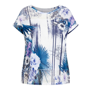 T-shirt décontracté pour femme à manches courtes, sur mesure, 100% polyester, imprimé par sublimation numérique, haute qualité, séchage rapide - Product Image 4