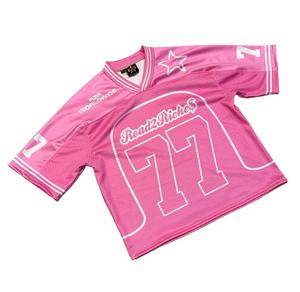 Camiseta Deportiva Personalizada, Corte Recortado, Impresión Serigráfica, 100% Algodón Transpirable, Ecológica, Estilo Vintage, Oversize, Malla, Fútbol - Product Image 2