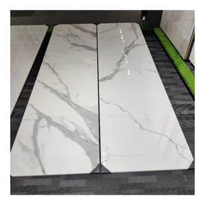 Grandes dalles de porcelaine grand format 80x240 80x300 80x320 aspect marbre finition polie mate émaillée vitrifiée pour sols et murs - Product Image 1