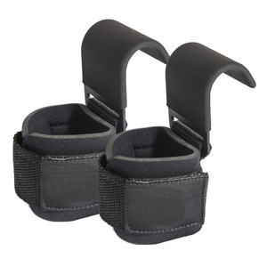 Crochets de musculation robustes en néoprène, couleur noire, antidérapants, protection avancée pour la sécurité en salle de sport - Product Image 2