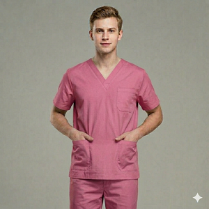 Twill cotton Stretchable <b>Scrub</b> <b>Tops</b> and trouser for Nurses Hospital Use ODM Supply - Product Image 3