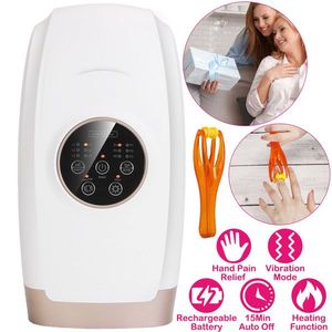 Masseur électrique pour les mains sans fil rechargeable avec 6 niveaux de compression thérapeutique et massage chauffant par vibration - Product Image 1