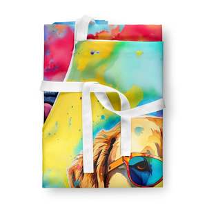 Labrador amarillo Hippie Dawg adulto Unisex grande Multicolor delantal de cocina para cocinar artesanías para hornear servidores de jardinería - Product Image 3