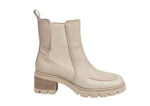 Bottines Chelsea à plateforme en PU beige, bout rond, talon épais, fermeture élastique, semelle extérieure antidérapante en TPR, pour l'été et l'automne - Product Image 6