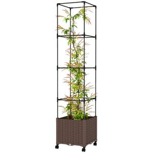 <b>Brown</b> Elevated Garden Bed & Planting <b>Box</b> Flowerpot <b>Box</b> for Outdoor Garden & Indoor Use - Product Image 5