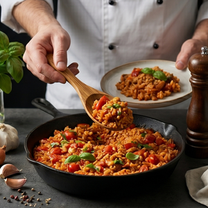Cuchara para Arroz de Madera de Teca 100% Sólida con Certificado FSC, Mango Ergonómico, Ecológica, Antiadherente, Utensilio de Cocina - Product Image 5
