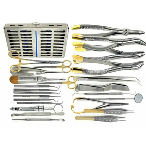 Kit de 25 Piezas de Instrumentos Quirúrgicos Dentales Orales de Acero Inoxidable Reutilizables, Elevadores y Pinzas de Extracción Manuales - Product Image 4