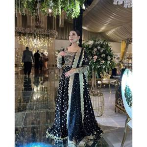 ชุดออกแบบด้านล่างและ dupatta สำหรับงานปาร์ตี้สวมใส่ผ้าโปร่ง - Product Image 3