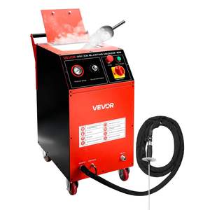 Machine de sablage à glace sèche de 16,5 lb (7,5 kg) de capacité, D0100X385N8, 4 buses, pression réglable, mobile, 120 V, équipement de nettoyage automatique - Product Image 1